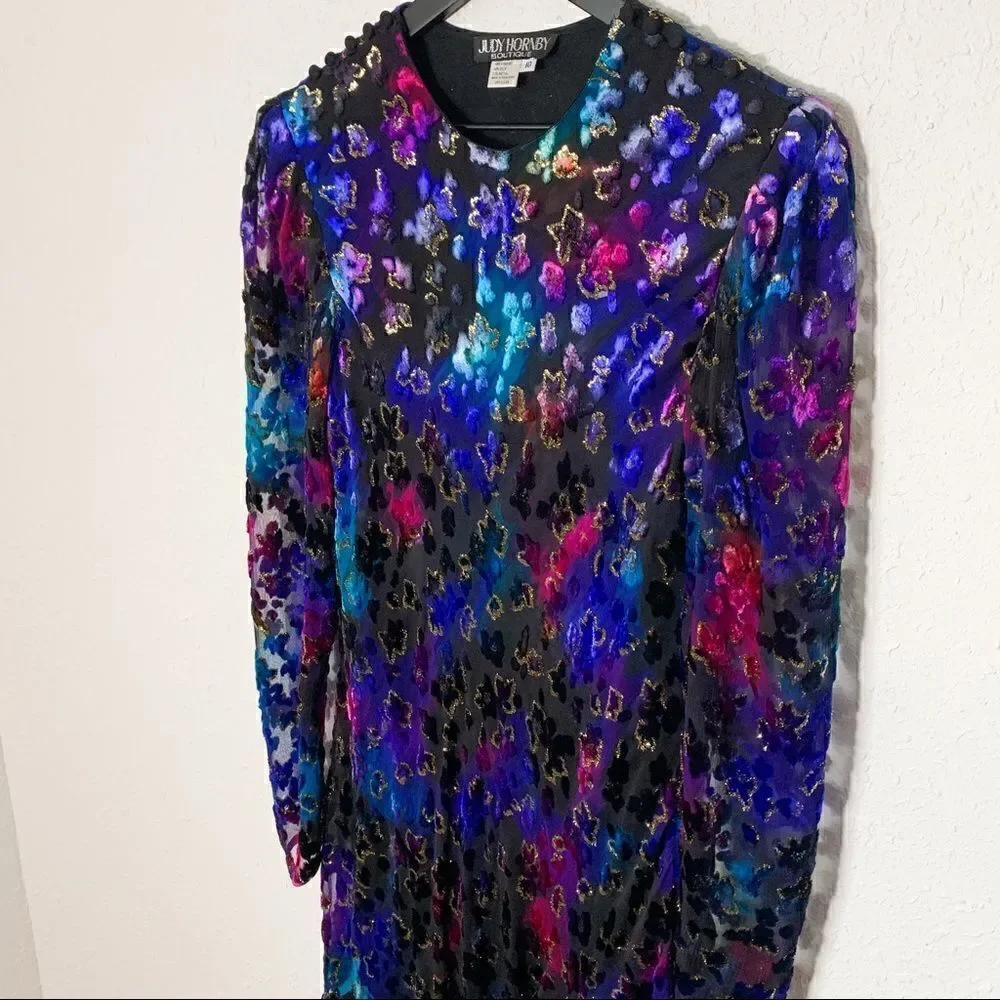 Judy Hornby 1980s multi color formal silk blend - Picture 3 of 10